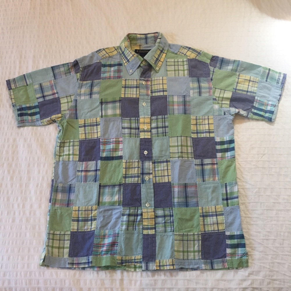 Brooks Brothers Madras Patchwork Shirt Medium